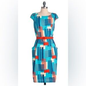 Eva Franco Vintage Retro Mod Palm Springs Pinup Dress